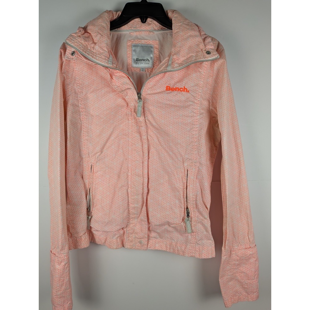 Bench Urbanwear Women's Full Zip Cotton Waste Length Jacket Size XL Hood